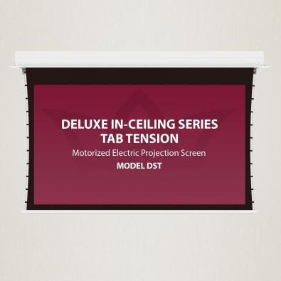 Deluxe In Ceiling Tab Tension 16:9 165" Diagonal Cinema White Micro Perf